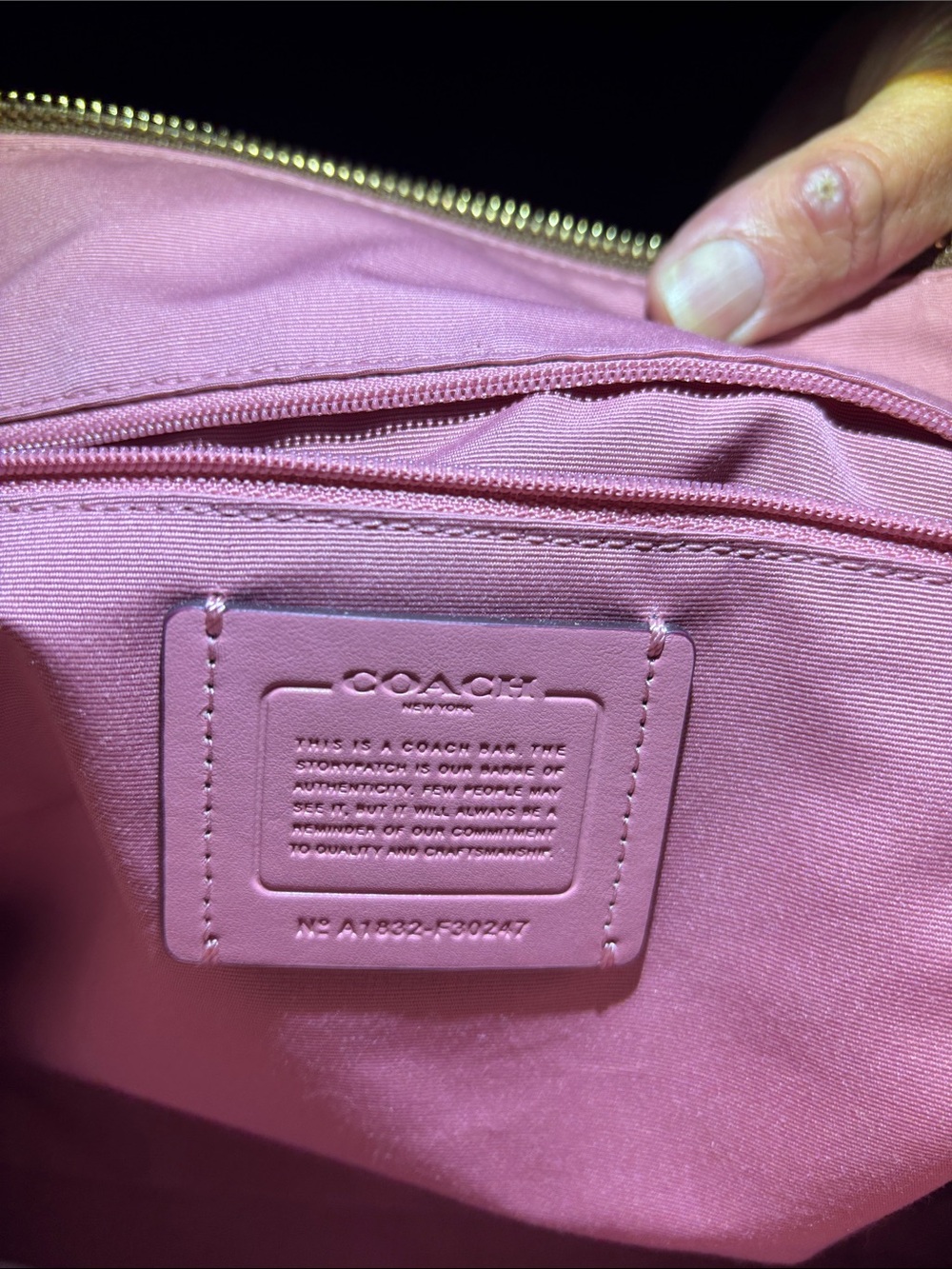 Coach Brown Signature Floral Tote with Pink Trim And Matching Pink Wallet - Picture 7 of 10